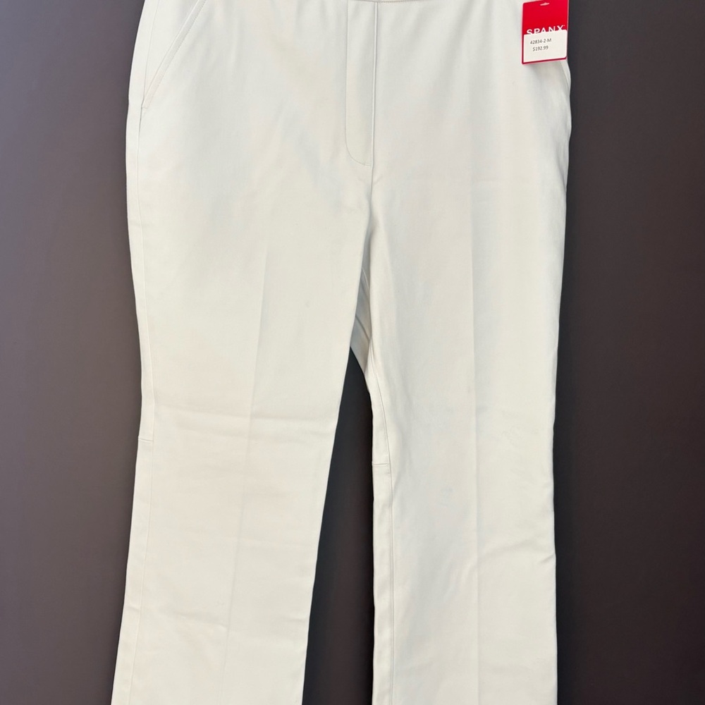 SPANX White kick flare pant with Branded Tag
